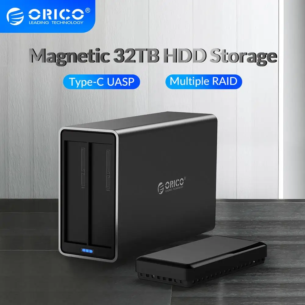 Корпус для жесткого диска ORICO серии NS 2 Bay 3 5 дюйма Type C с док станцией RAID HDD