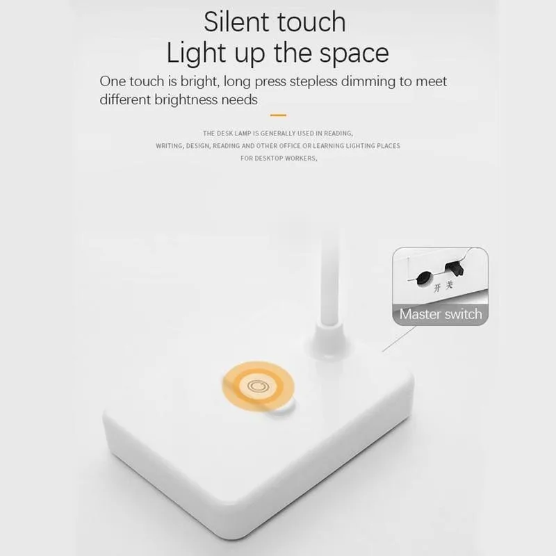 

USB Desk Lamp Flexible Table LED USB Charging Reading Light Student Study Bedside Lamp