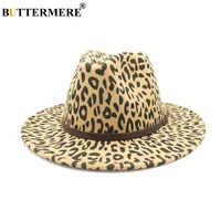 buttermere leopard felt fedora trilby hat women camel woolen jazz hat with belt vintage autumn winter female panama cap fashion
