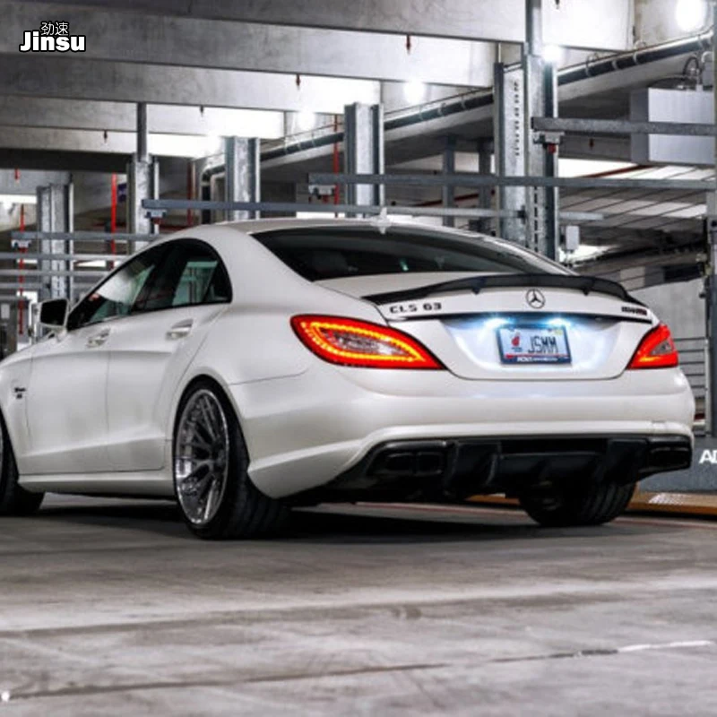 R style fiber glass rear lip diffuser For benz cls class cls350 cls550 sport bumper cls63 amg FRP black primer spoiler 2013 | Автомобили и