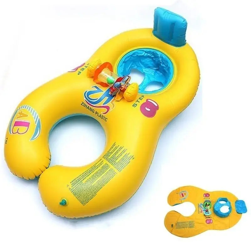 

ABC Safe Inflatable Mother And Baby Swim Float Boat Raft Kid's Chair Seat Boat Play Pool Bath Swimming Float Ring