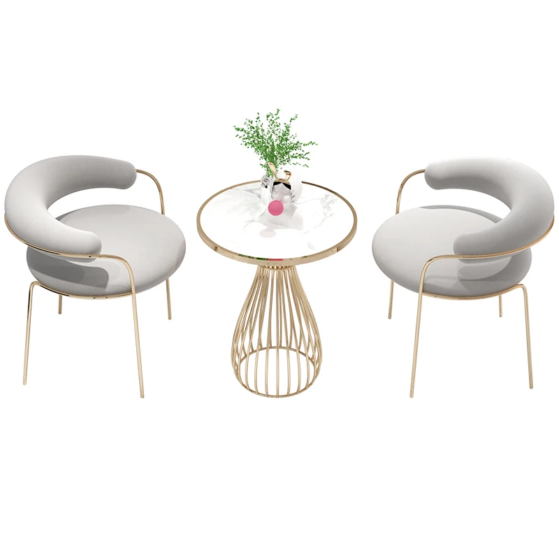 

Nordic Chairs Coffee Table Combination Sets 2 Japanese Zen Chairs Graceful Round Tables Furnitures Marble Desks Customizable