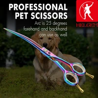helgem professional 6 0 inch dog grooming curved scissors japan 440c dog cat cutting shear