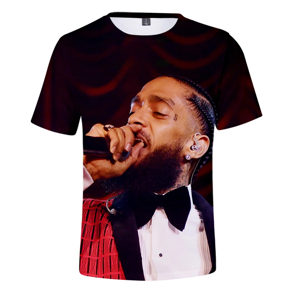 

Popular Rapper Nipsey Hussle 3D t shirt Men/women Harajuku fashion Streetwear 3D Nipsey Hussle Short Sleeve Men's t shirt o-neck