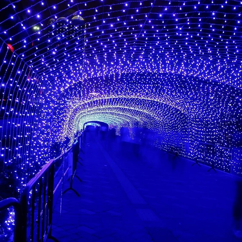 Светодиодные уличные рождественские украшения гирлянды 5 м 10 50 100 220 В 230 240 в