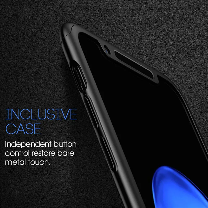 360 полный защитный чехол для телефона iPhone 8 7 Plus 6 6s Чехол 5 5S X 10 полное покрытие 11 Pro