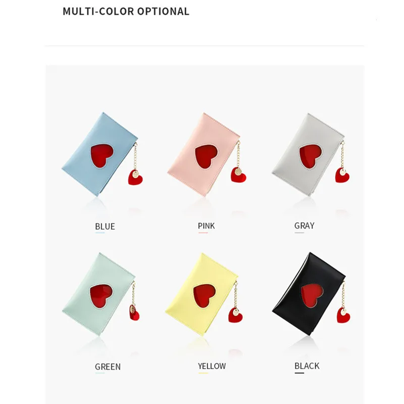 Vento Marea кожаный женский кошелек для монет Розовый милый тонкий корейский стиль