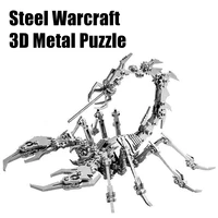 microworld 3d metal animal puzzle scorpion models steel warcraft diy assembled jigsaw toys christmas gifts for teen adult