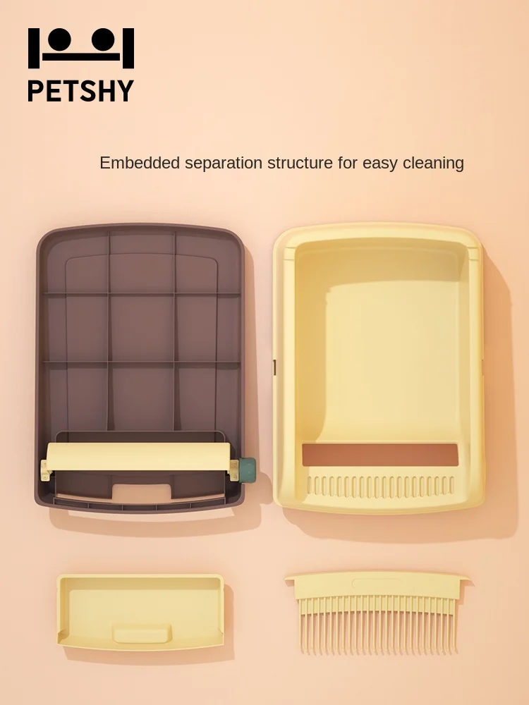 

Semi-closed cats toilet anti-spatter pets shit basin deodorizing household animal cleaning tools
