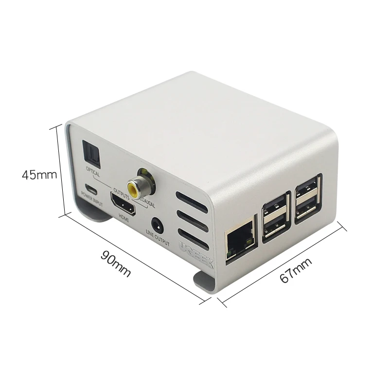 Raspberry Pi 4 AOIDE HIFI DiGi Pro цифровая звуковая плата расширения | Чехол из алюминиевого сплава для Raspberry Pi 4 модель 3B+/3B