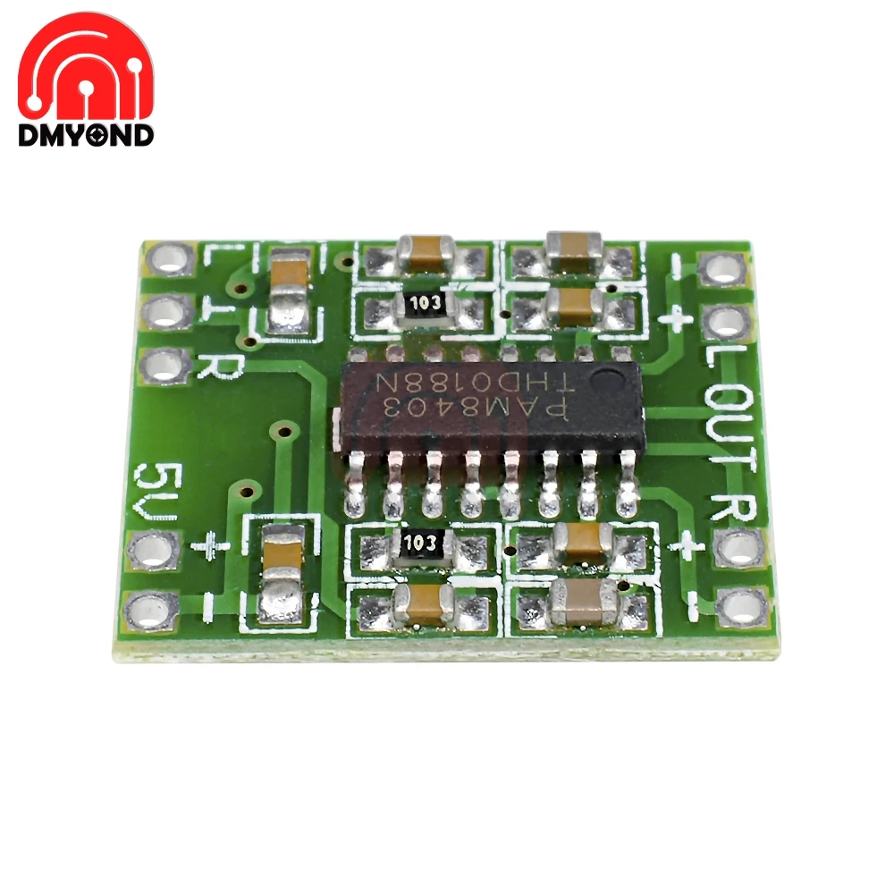 DC 2 5 V 3 Mini 2*3 Вт Цифровой PAM8403 Мощность Плата усилителя класса D стерео ЖК дисплей