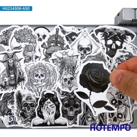 50pcs gothic art witch skull demon magic cool stickers for phone laptop guitar skateboard bike motorcycle car waterproof sticker