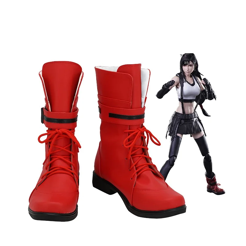Final Cosplay Fantasy VII Remake Tifa Lockhart/Обувь для косплея Женские ботинки|Туфли| |