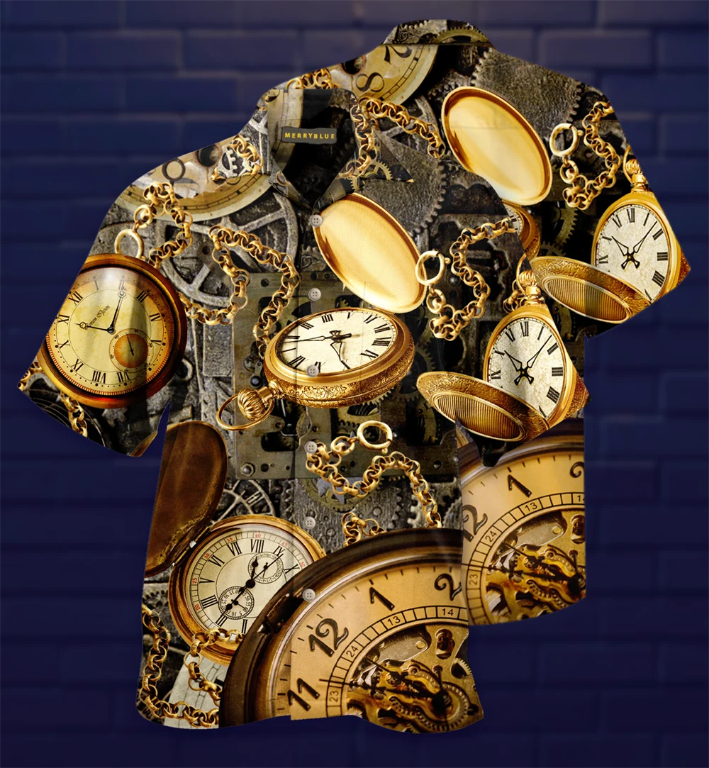 

Camisa de manga corta para hombre royal gold paisley print luxury street beach casual adecuada para fiesta de graduación social