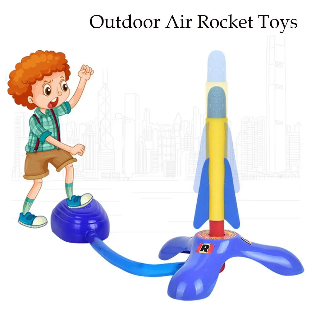 Дети воздушный прессованный ракетный пусковой насос детская ножная игрушка
