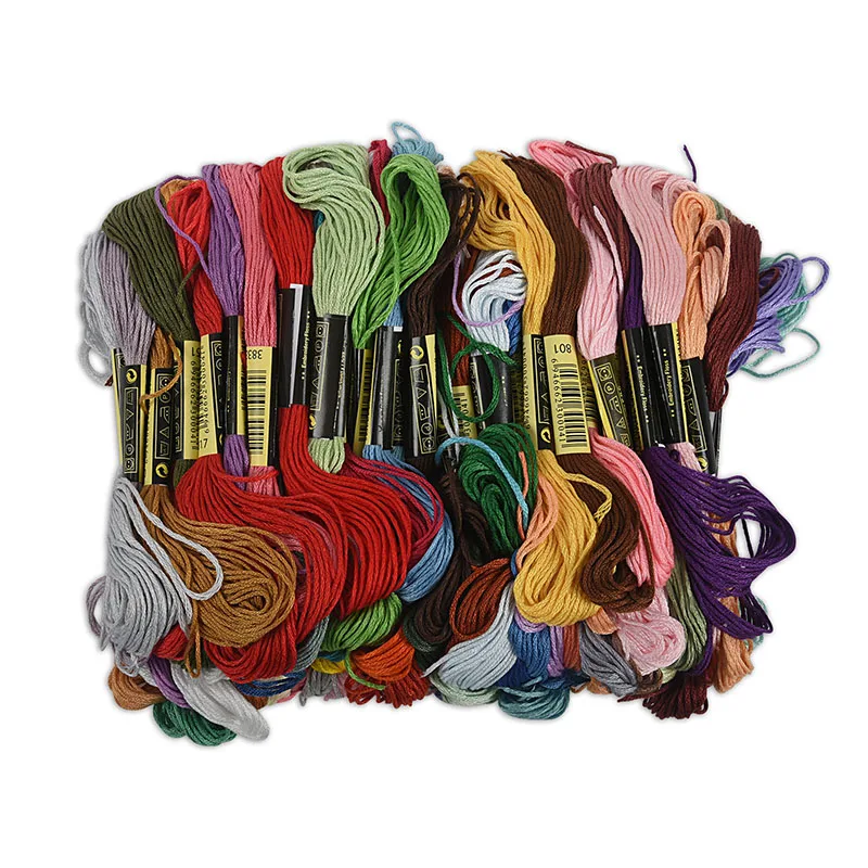 100 мотков цветная нить для вышивки хлопок крест иглы Ремесло швейная набор | Дом и