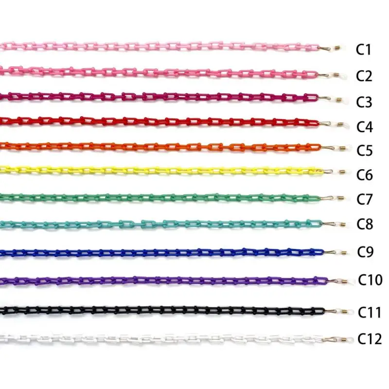 

Colorful Acrylic Chain Mask Hanging Rope Face Mask Lanyard Hat Holder Sunglasses Chains Necklace Glasses Chain For Women Kids