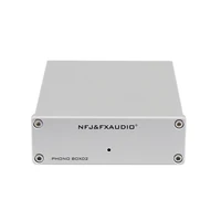fx audio box02 phono preamp electronic audio stereo mmmc phonograph turntable preamplifier with dc 12v