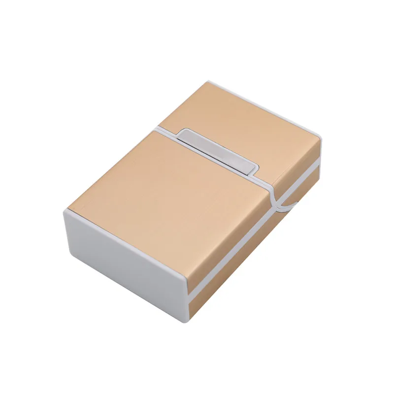 Light Gold 1 шт. Алюминиевый металлический 20 чехол для сигарет Зажигалки лучший друг магнитная пряжка коробка для табака - Цвет: Light Gold