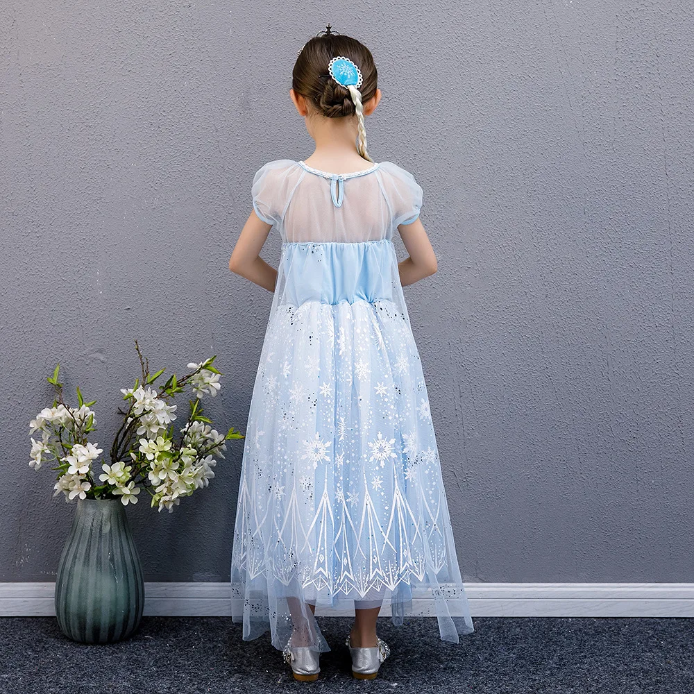 

Cosplay Queen Elsa Dresses Cosplay Princess Elsa Costumes Kids Birthday Party Christmas Gift Fantasia Vestidos Children Clothing