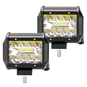 YOUSTAR 4 Inch Driving Fog Off Road Lamp Triple Row Waterproof Spot Flood Combo Beam LED Lights For Truck ATV UTV SUV Boat