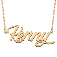 kenny name necklace for women stainless steel jewelry 18k gold plated nameplate pendant femme mother girlfriend gift