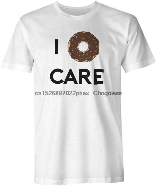 Забавная футболка с надписью I Donut Care Food|Мужские футболки| |