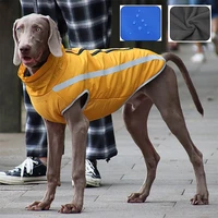 waterproof dog clothes for large dogs winter warm big dog jackets padded fleece pet dog coat safety reflective design clothing