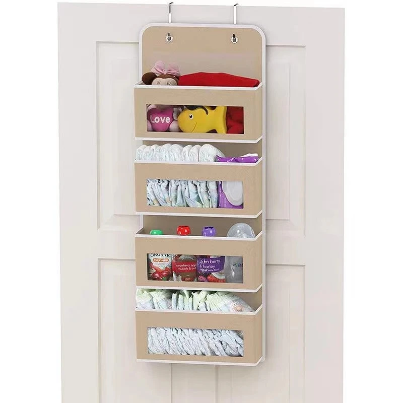 

Household Over the Door Hanging Organizer Storage with 4 Shelf Wall Mount Hanging Organizer Sundries Storage Bag Pocket