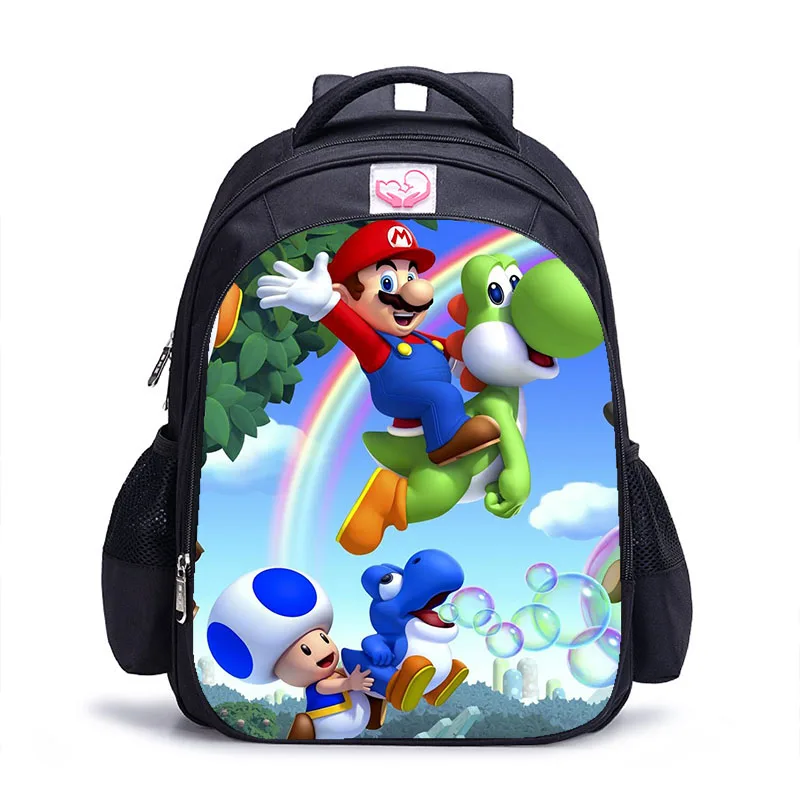16 дюймов Mario Bros детские школьные сумки ортопедический рюкзак детский школьный