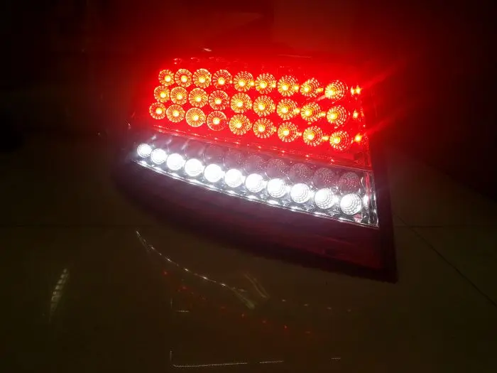 CAPQX 2pcs For Audi A6L C6 2005 2006 2007 2008 Rear Bumper LED Brake Tail Light taillight taillamp headlight Headlamp | Автомобили и