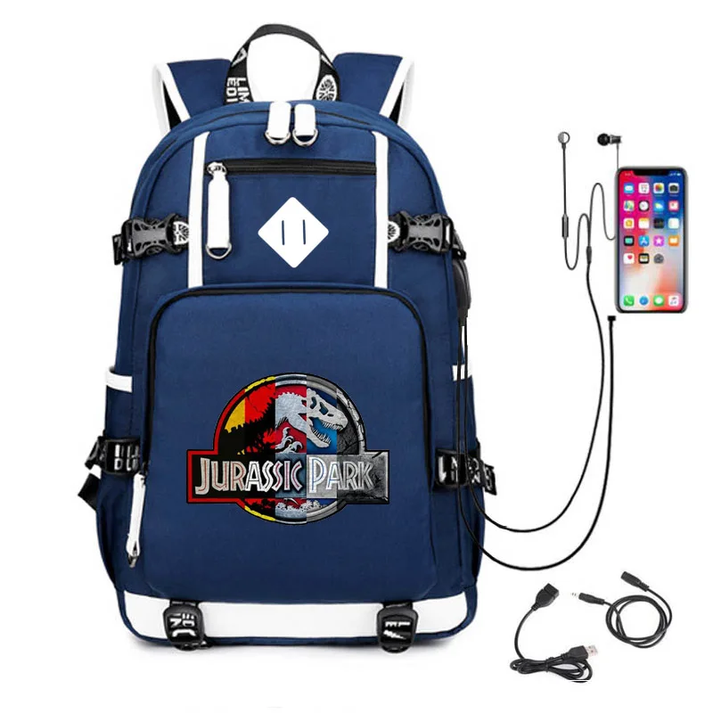Горячая Распродажа парк и мир Юрского Периода Рюкзак Многофункциональный USB