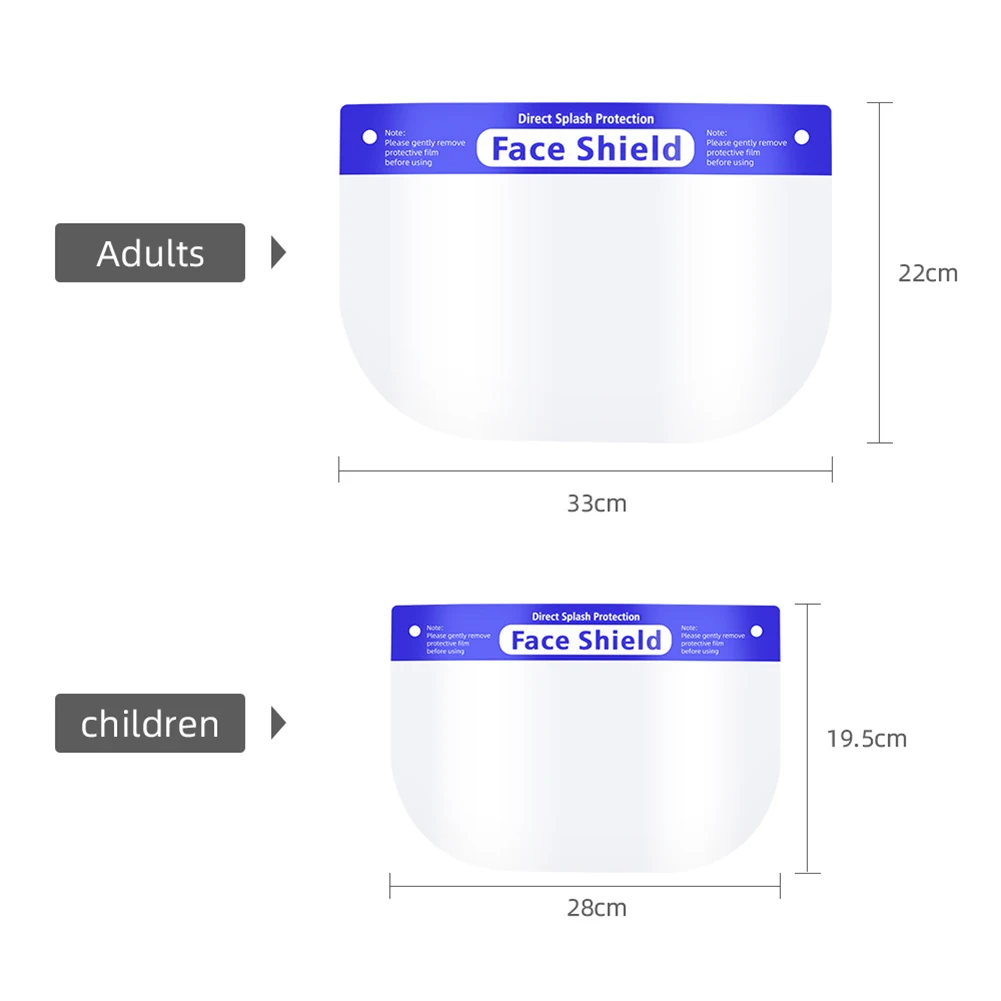 

Safety Clear Face Shield Screen Mask Visor Eye Protection Anti-fog Protective Prevent Saliva Splash Transparent Full Face Cover