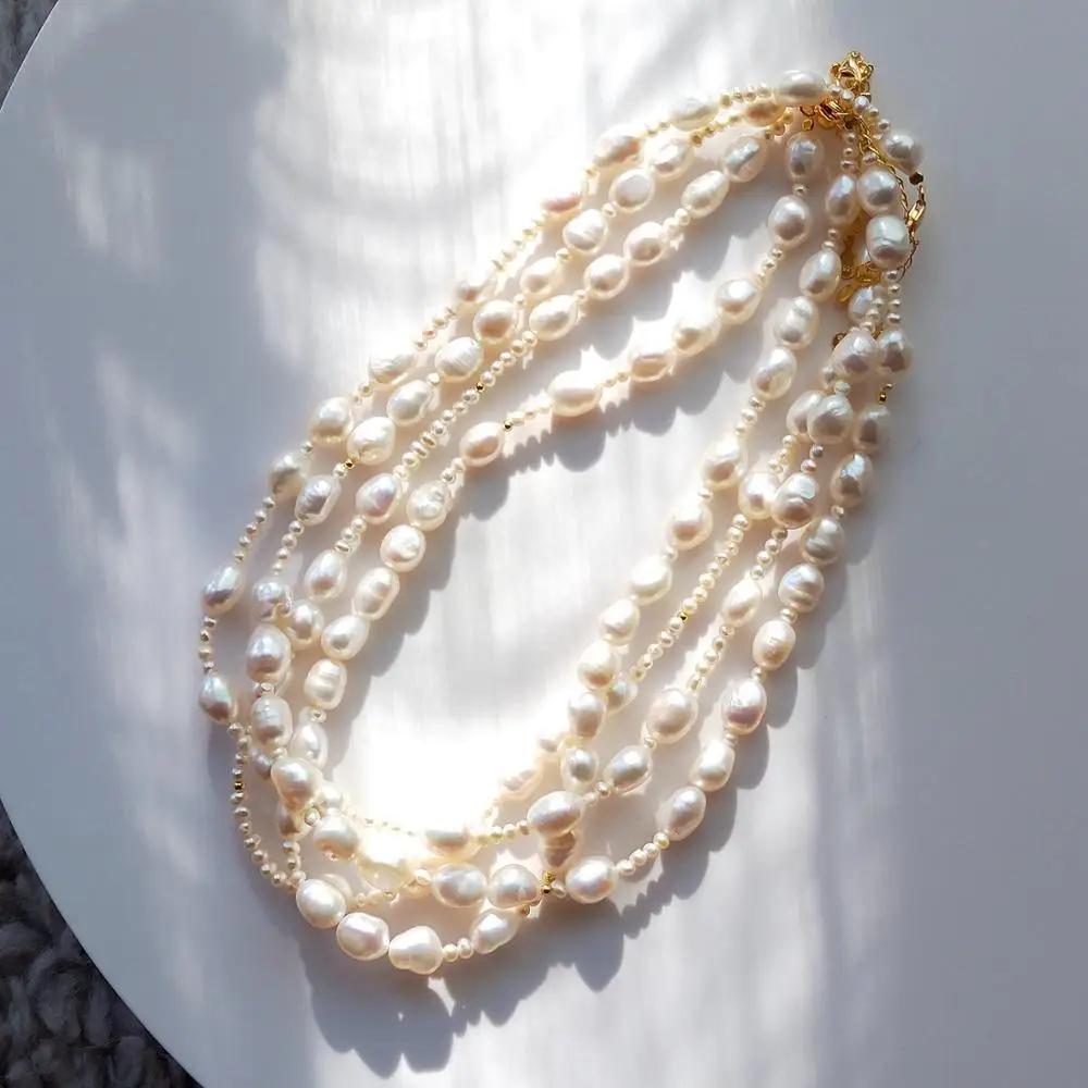 

Lii Ji Freshwater Pearl Choker Necklace 925 Sterling Silver Morse Code Gold Plated Fashion Jewelry For Women Gift