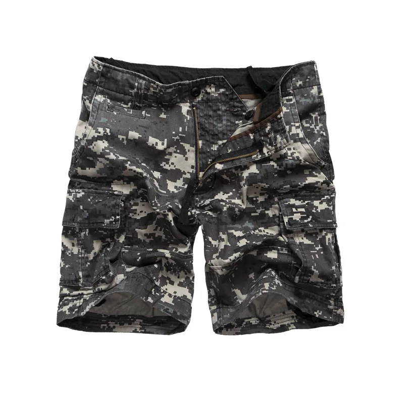 Urban Digital Camo Мужские армейские военные камуфляжные шорты Карго, повседневные рабочие шорты с несколькими карманами, талия от 30 до 42 дюймов - Цвет: Urban Digital Camo
