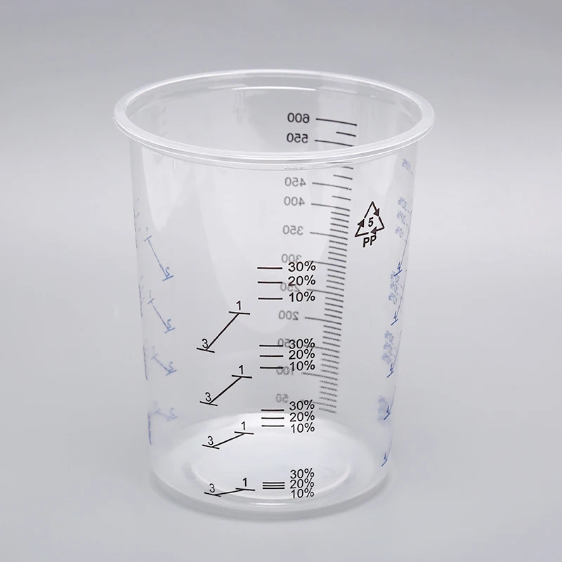 10 шт 600 мл прозрачные пластиковые стаканчики для смешивания красок Калиброванные