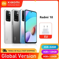 global version xiaomi redmi 10 smartphone helio g88 mediatek octa core 50mp ai quad camera 90hz fhd display 5000mah battery