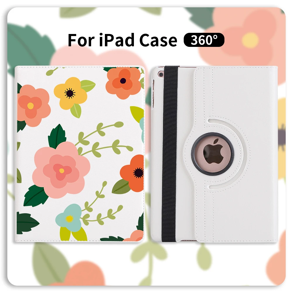 Кожаный чехол для iPad 7 го поколения вращающийся на 360 ° Pro 11 2020 12 9 10 5 дюйма Mini 1