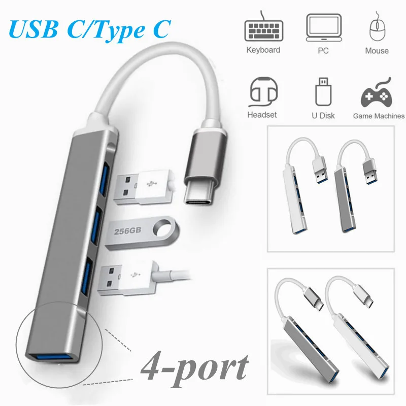 

USB C 3.0 Type-C HUB OTG Multi 4 Ports Splitter High Speed Transmitter Docking station PC Computer Laptop Accessories