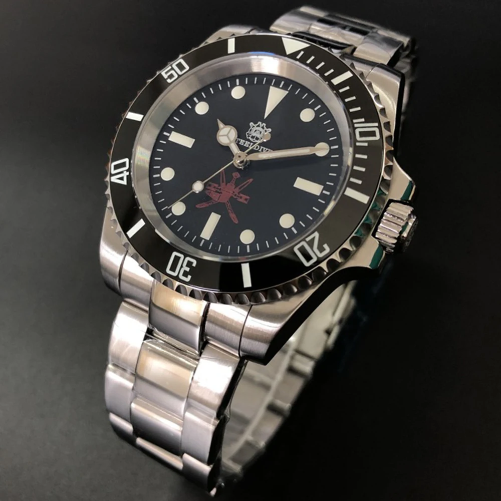 Мужские механические часы для дайвинга 200 м спортивные автоматические NH35 мужские