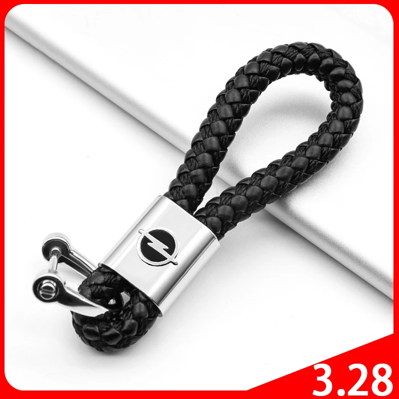 

Car parts business keychain anti-rust high quality aluminum braided rope pendant for OPEL- Corsa e Ampera Astra Insignia Combo