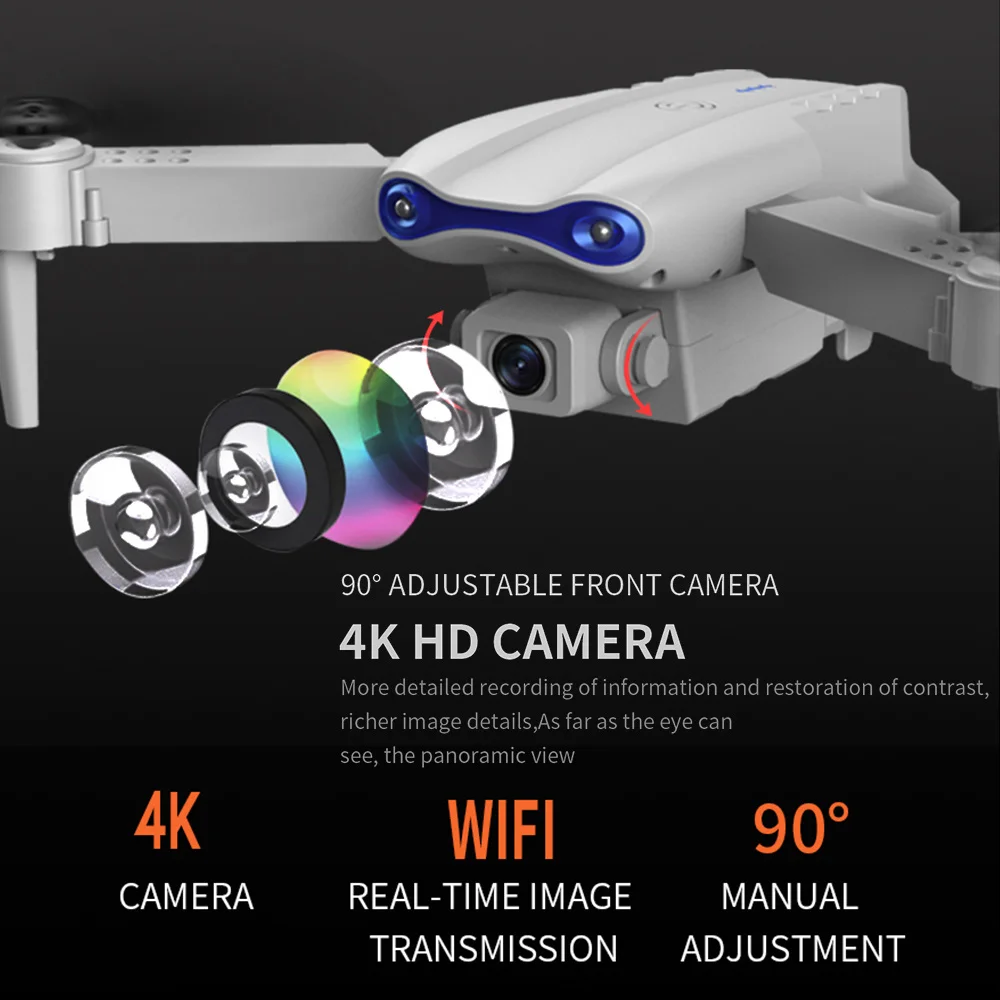 мини дрон 4k hd двойная камера се