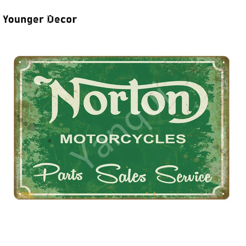 Racer Norton Motorcycle металлический постер жестяные вывески для паба автомобиля клуба