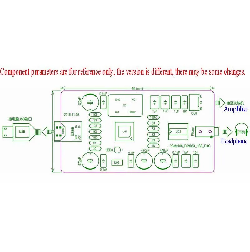 PCM2706 ES9023 USB аудио ЦАП звуковая карта декодер плата Hi-Fi нулевой шум декодирование I2S