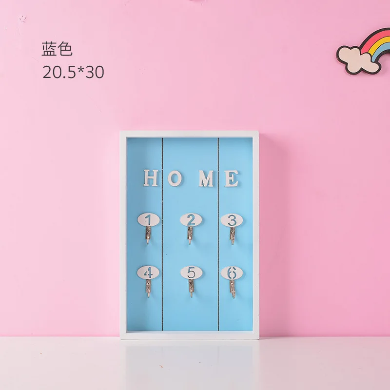 Креативная настенная деревянная полка в скандинавском стиле для дома|Крючки и