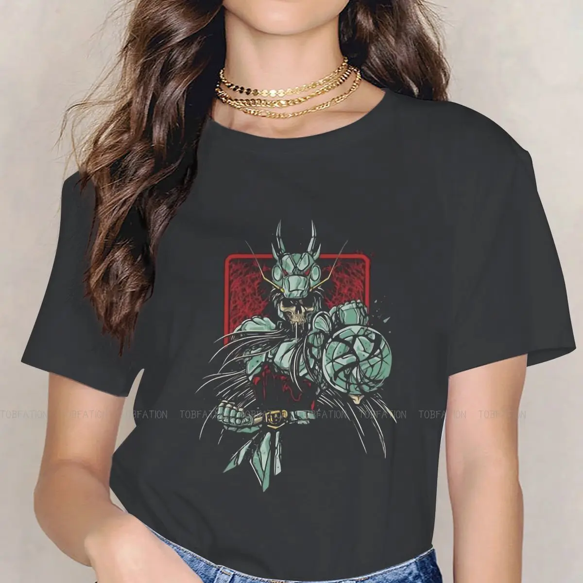 

Saint Seiya Knights of the Zodiac Cosmo Athena Anime Women T Shirt Shiryu Dragon Female Tops Tees Ladies 5XL Oversized Tshirt