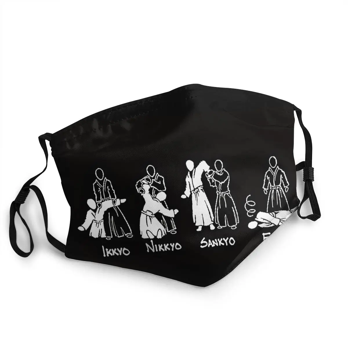 

Aikido Nikkyo Washable Unisex Adult Face Mask 3D Graphics Anti Dust Haze Protection Cover Respirator Mouth Muffle