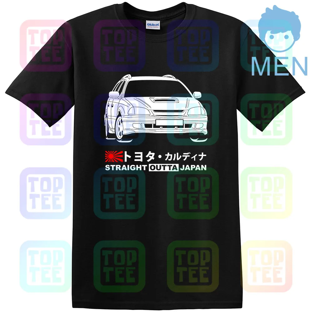 Черный GT-shirt Toyota Caldina GT-T ST215W '97-'99 футболка - Цвет: Черный