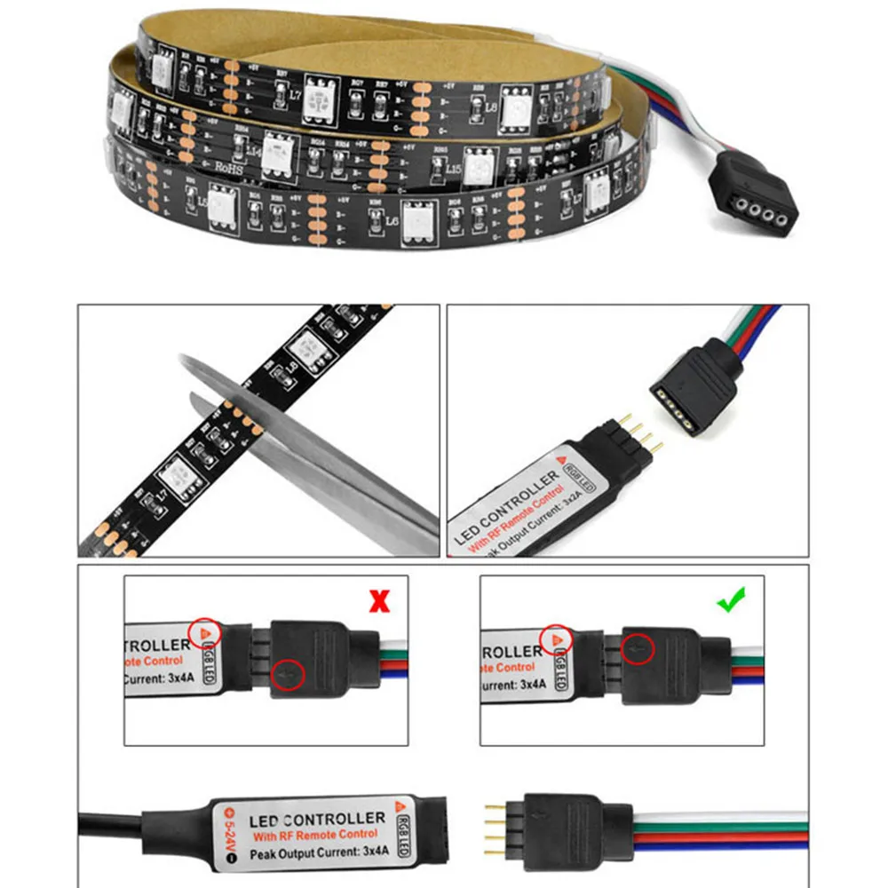 Рождественская водонепроницаемая светодиодная лента с USB 5 В RGB 5050SMD|Светодиодные