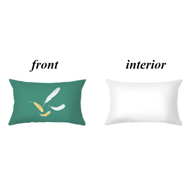 

Home Decoration Pillowslip Peach skin Pillow Case Feather Print Square Sofa Seat Covers Bedroom Soft Cushion Cover Home Decor